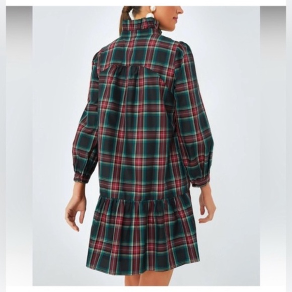 NWT Tuckernuck Palmerston dress in black and red highland plaid S - Picture 4 of 13